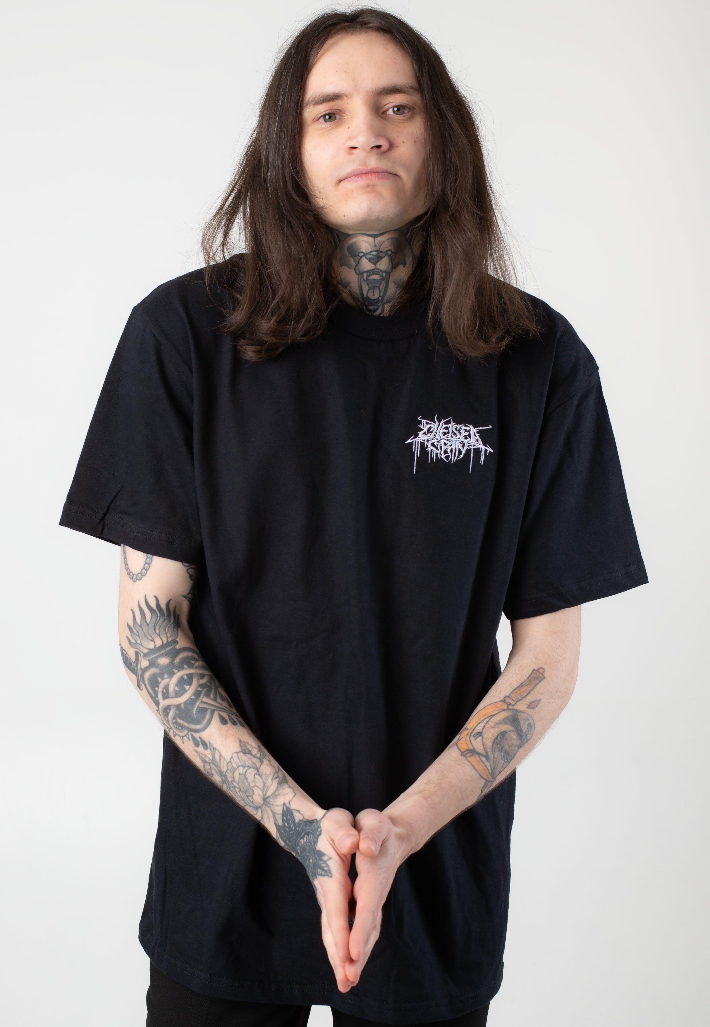 Chelsea Grin - Embroidered Logo Pocket - T-Shirt Find Great Online