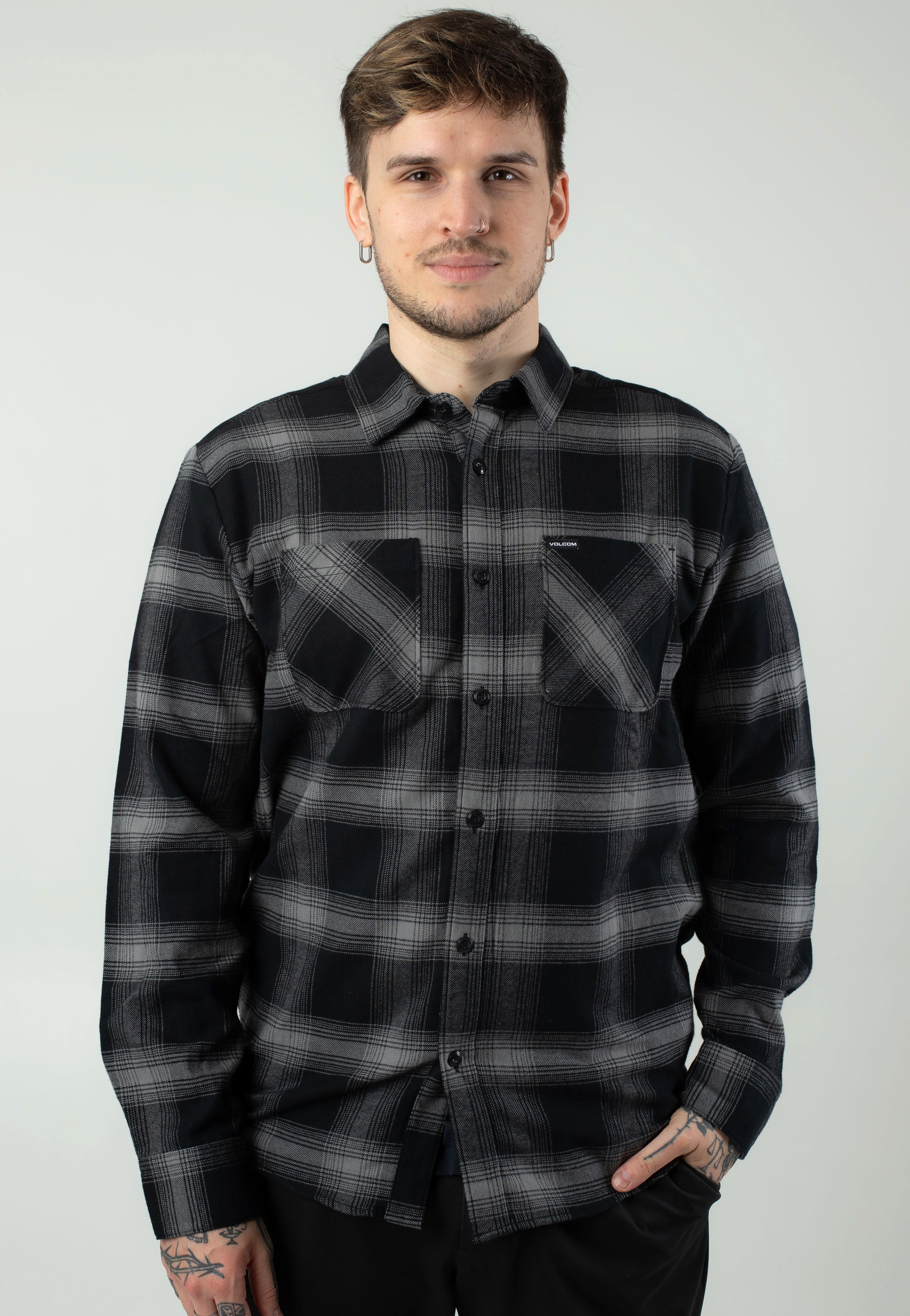 Volcom - Netastone Flannel Black - Shirt Geniue Stockist Online