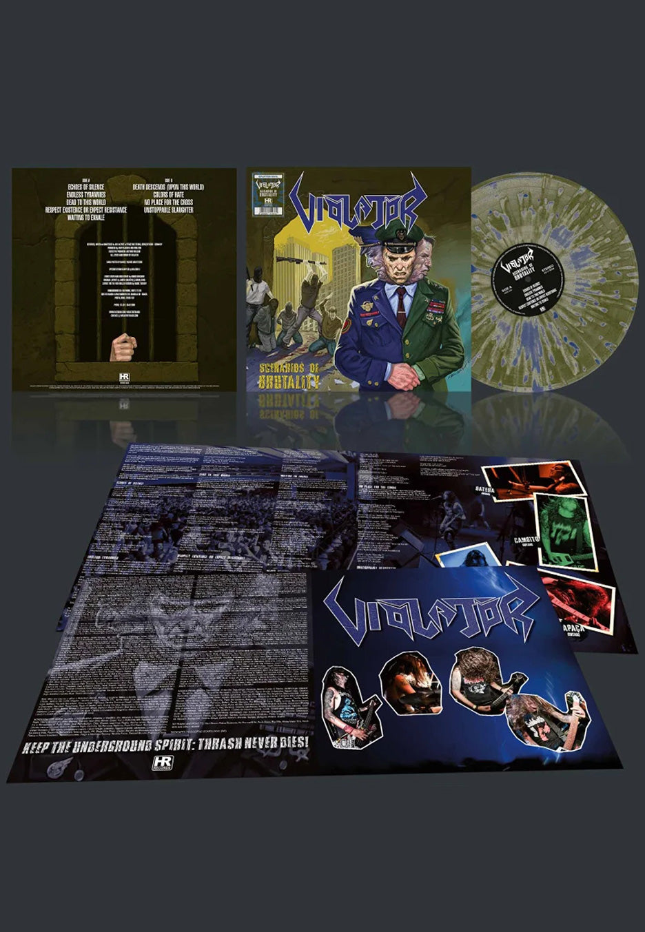 Violator - Scenarios Of Brutality Ltd. Swamp Green w/ Blue Jay - Splattered Vinyl Cost Cheap Pice