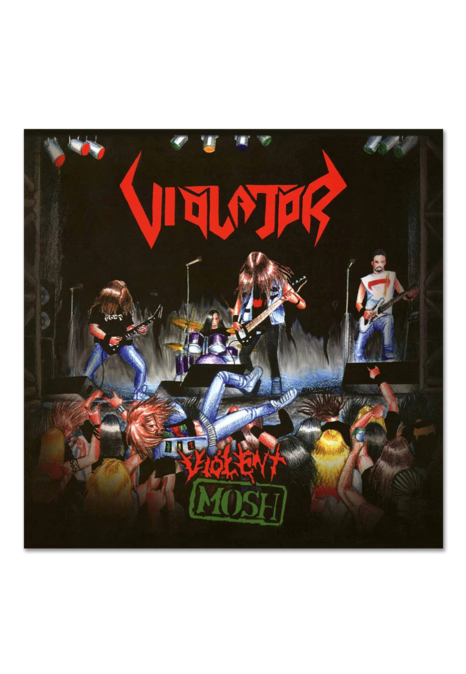 Violator - Violent Mosh Ltd. Transparent Electric Blue w/ Red - Splattered Vinyl Clearance Hot Sale