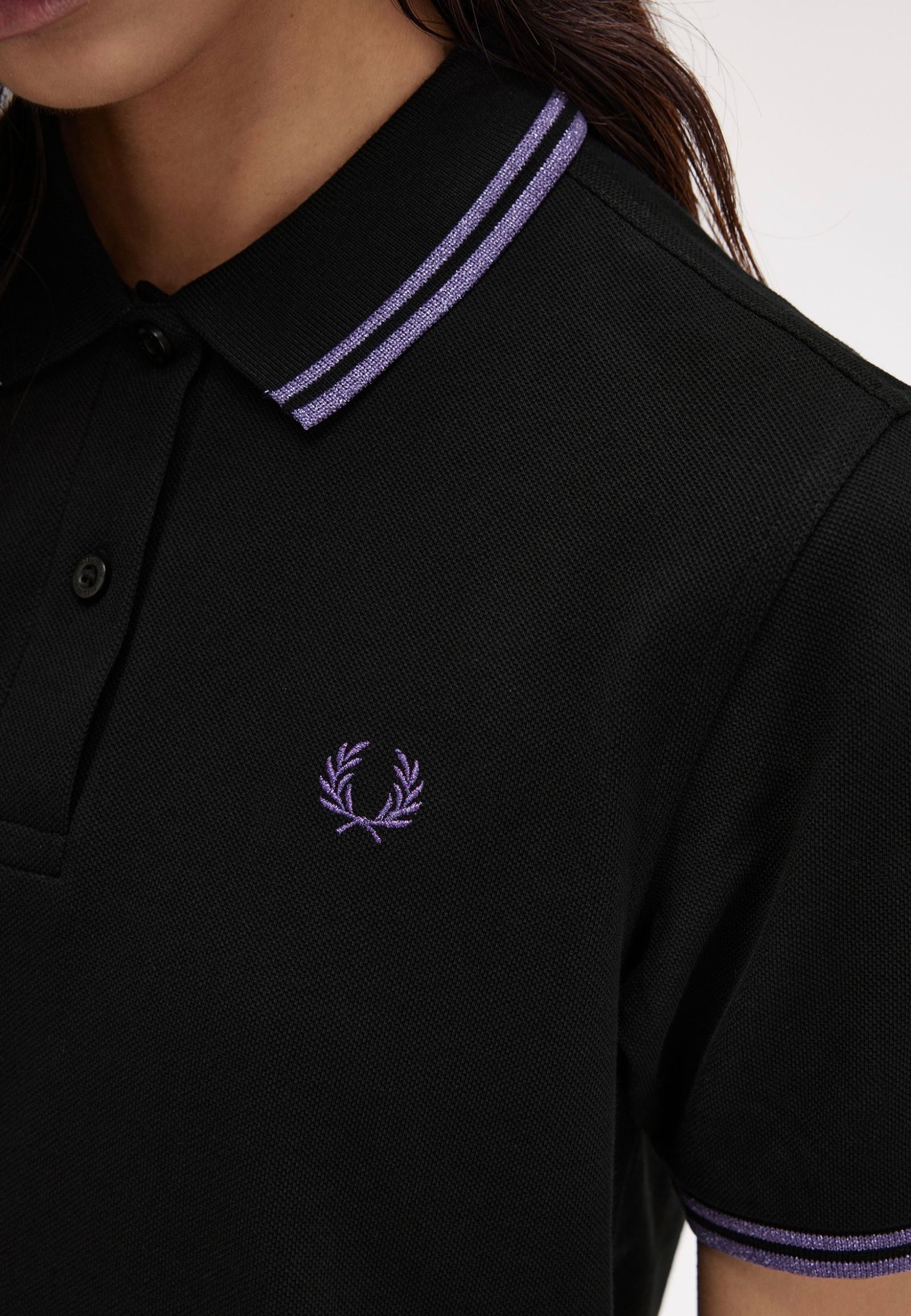 Fred Perry - Twin Tipped Black/Metallic Ultra Violet/Metallic Ultra Violet - Polo Outlet Great Deals