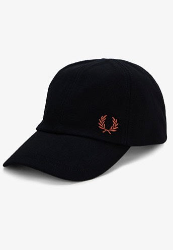 Fred Perry - Pique Classic Black/Whisky Brown - Cap Free Shipping For Sale