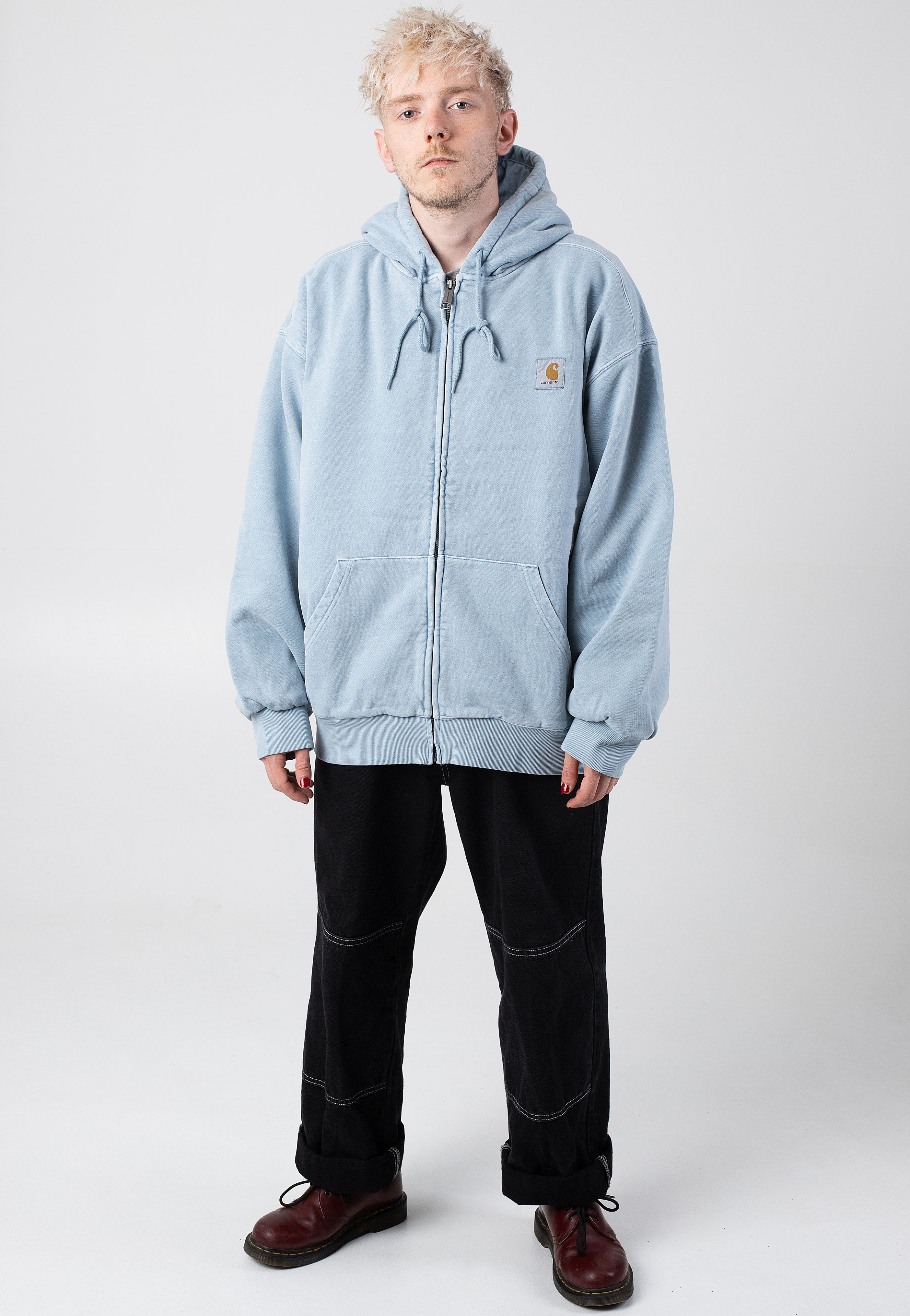 Carhartt WIP - Hooded Vista Garment Dyed Dusty Ice - Jacket Clearance Deals