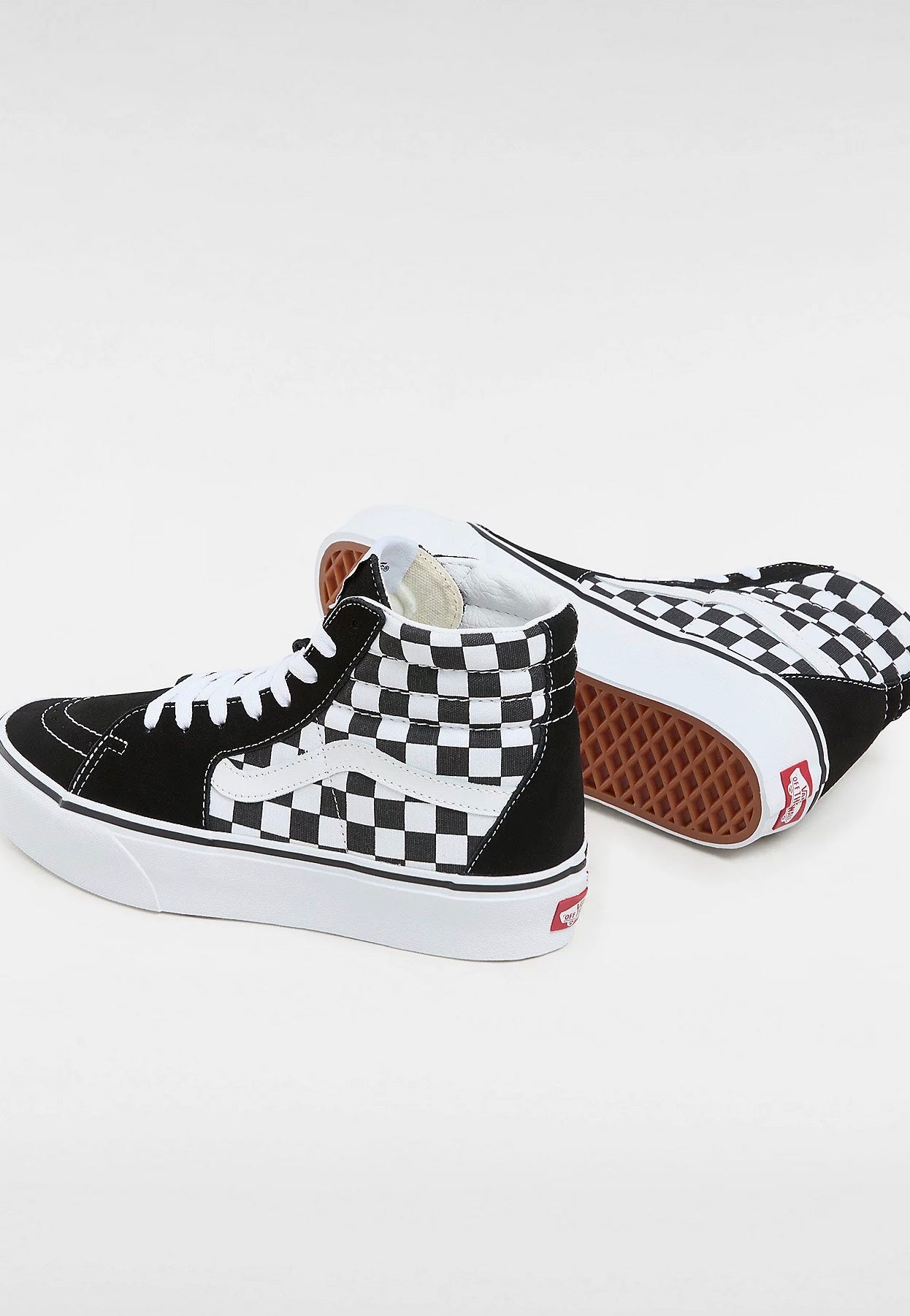 Vans - Sk8 Hi Platform 2.0 Checkerboard/True White - Girl Shoes Amazing Pice