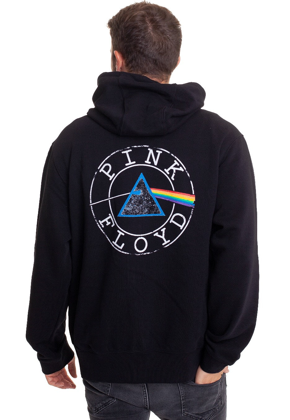 Pink Floyd - Circle Logo Back Print - Zipper Cheap Fake