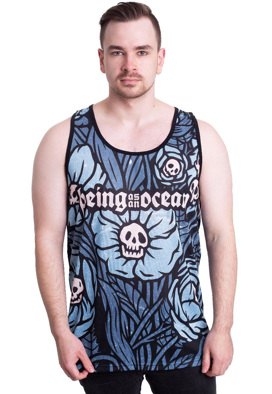 Being As An Ocean - Skull Flowers Allover - Tank For Nice For Sale